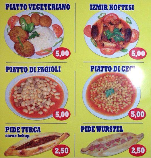 Menu di Fisticioglu 