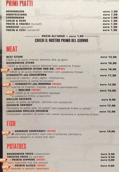 Menu di Brunswick Cafè 