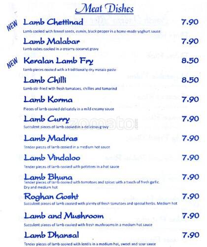 Vijay India Restaurant menu