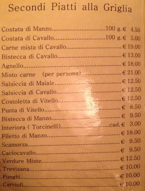 Menu di Osteria Pugliese 