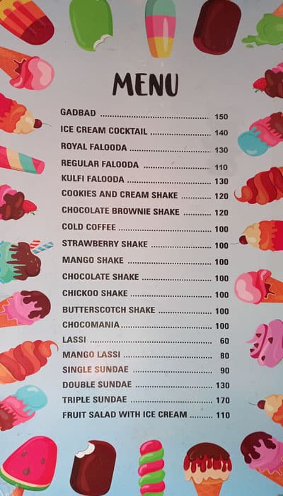 Amul (Route 18 -The city cafe ) menu