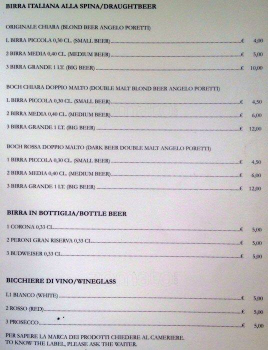 Menu di Da Trani 