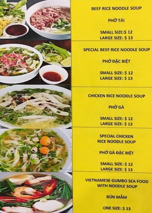 Pho Pasteur Menu, Menu for Pho Pasteur, Bankstown, Sydney