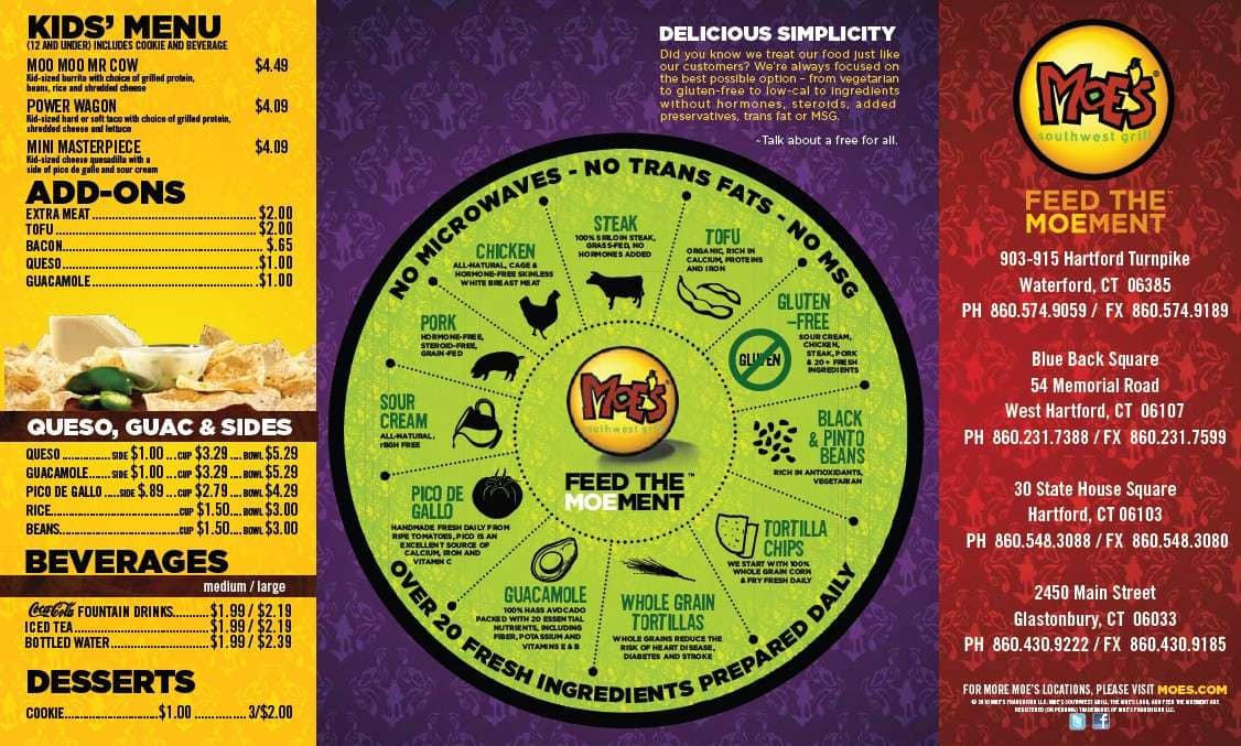 Moe's Southwest Grill Menu Urbanspoon/Zomato