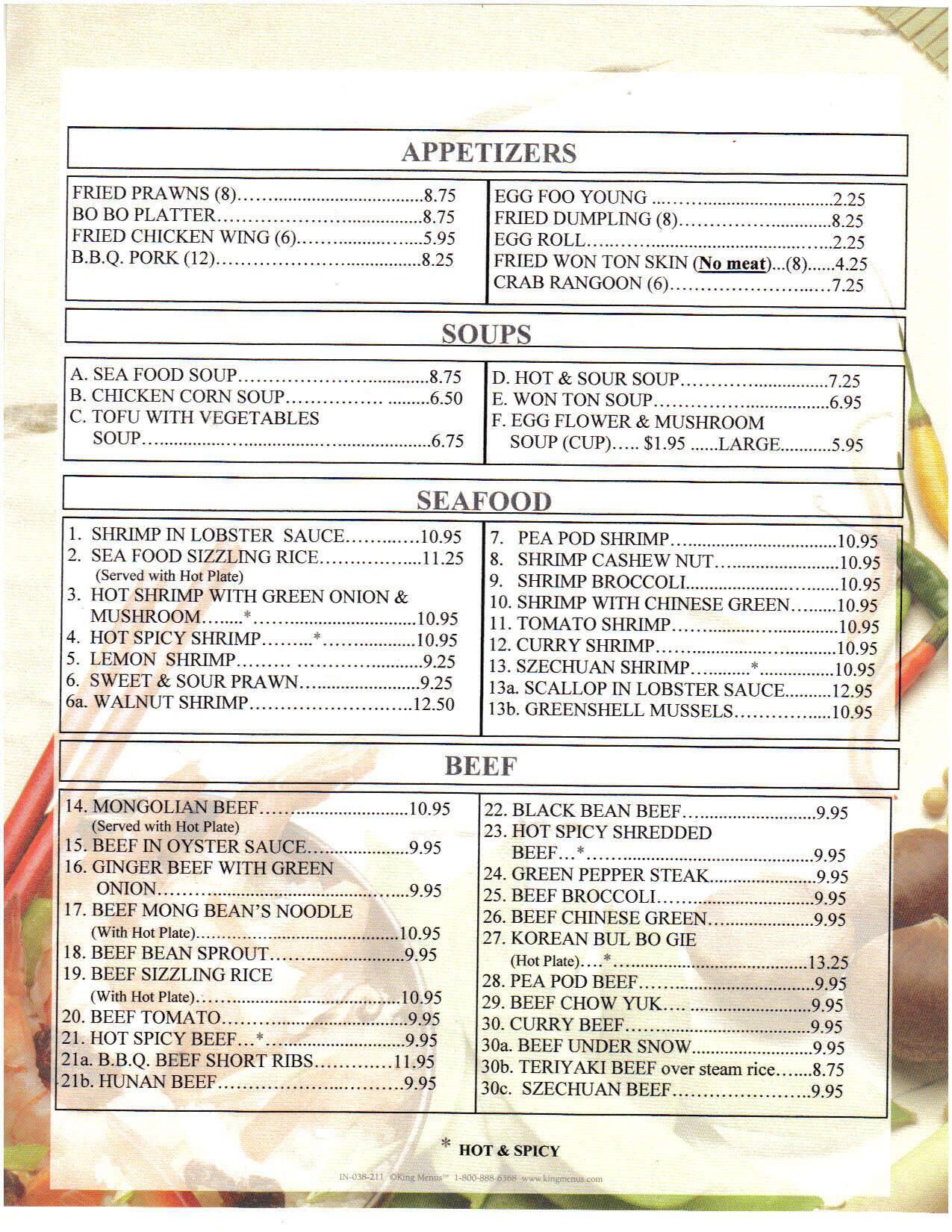 Golden Dragon Menu Menu For Golden Dragon Post Falls Coeur D Alene