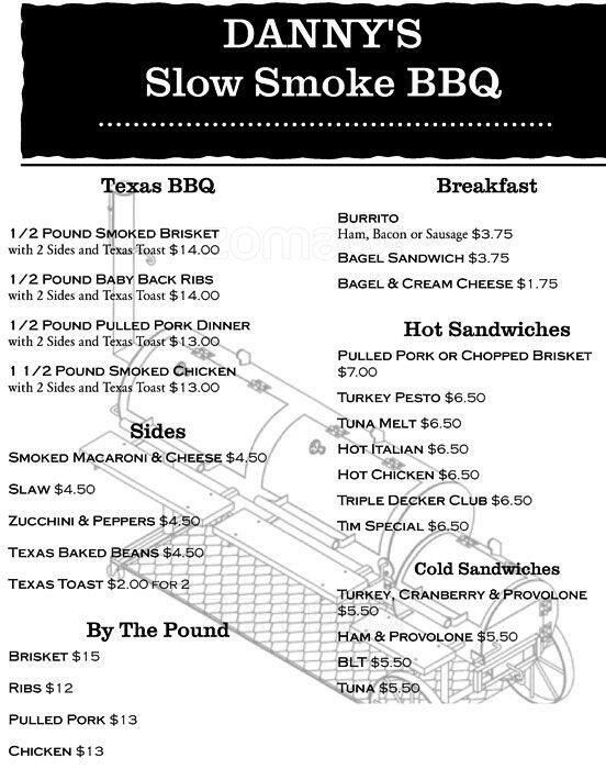Menu at Danny's BBQ & Catering, Silverdale