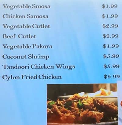 Ocean Palate menu