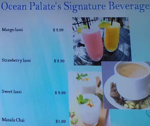 Ocean Palate menu