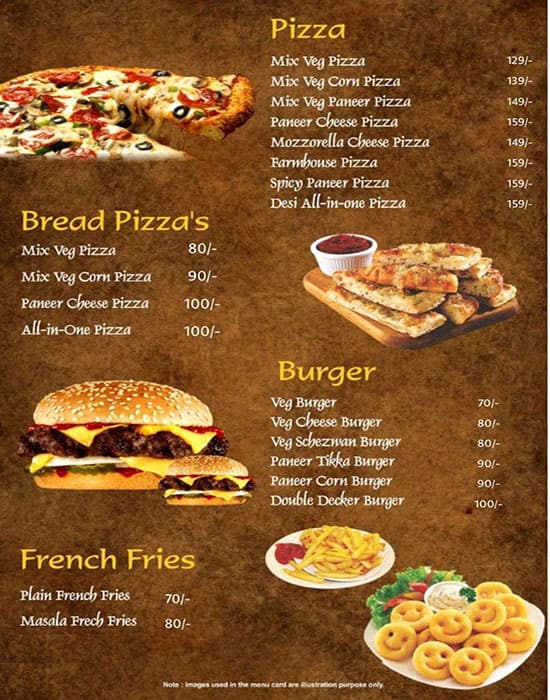 Menu at Dinshaw's Shree Ice Cream Junction, Nagpur