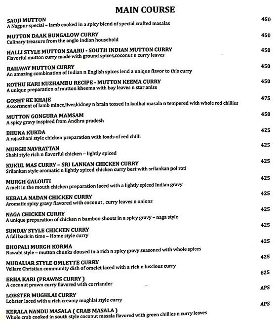 Palates menu