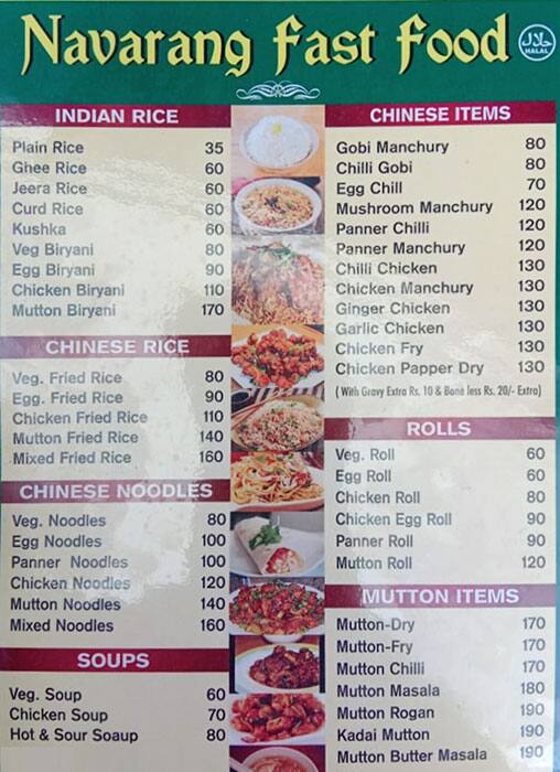Navaruch Menu Menu at Navarang fast food, Bengaluru