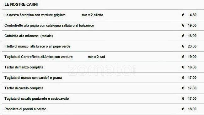 Menu di Moscara Terra d'Otranto 
