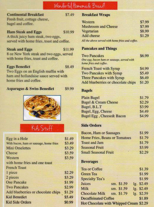 Menu at Sonny's Bar & Grill, Ottawa