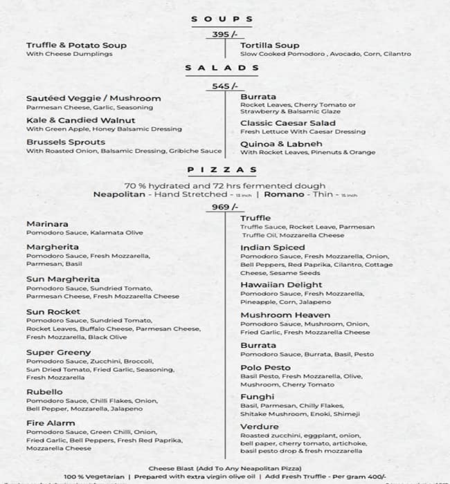 Menu of K's Charcoal, Bodakdev, Ahmedabad