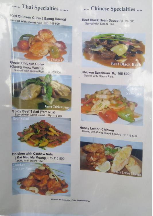 Thai Gardens Bali Menu Fasci Garden