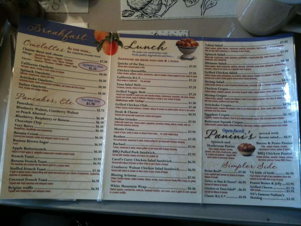 Peach's Menu, Menu for Peach's, Conway, Conway Urbanspoon/Zomato