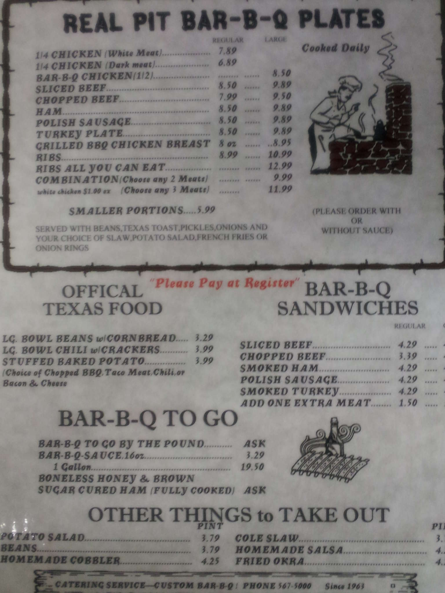 Dairy Land Drive Inn Menu, Menu for Dairy Land Drive Inn, Jacksboro