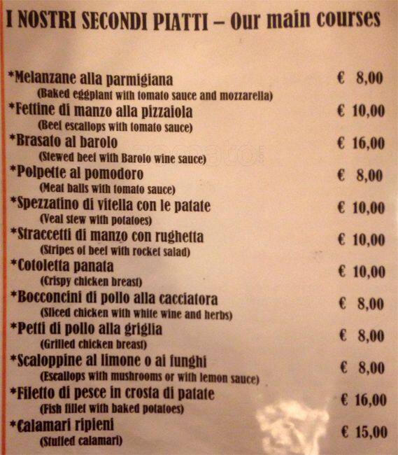 Menu di Ristorazione Alimentare Romana Srl 