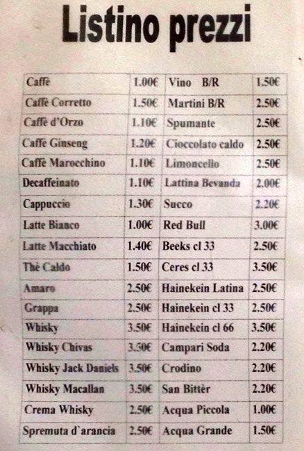Menu di Bistrot Da Vinci 