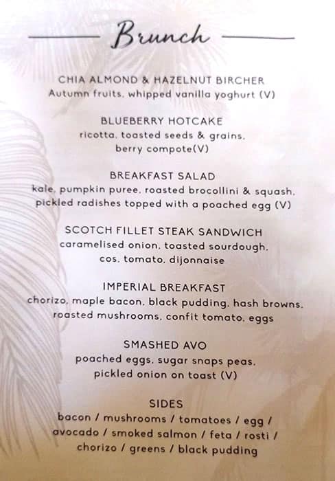 Menu At Imperial South Yarra Restaurant, South Yarra, 522 Chapel St