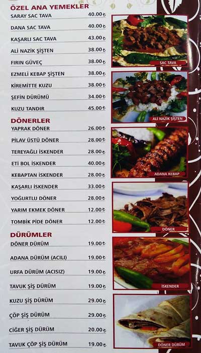 Menu At Beykent Saray Sac Tava Istanbul Yavuz Sultan Selim Blv No 43 D A1