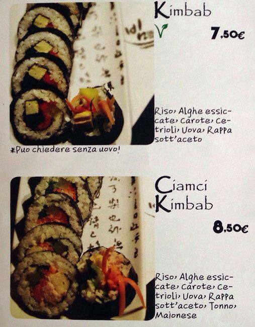 Menu di Bim Coreano 