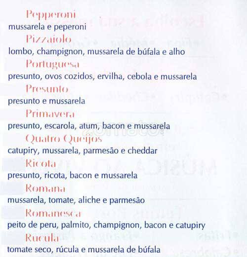 Restaurante Pizzaria Big Boy cardápio