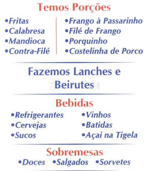 Restaurante Pizzaria Big Boy cardápio