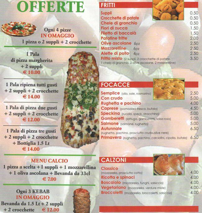 Menu di Bufala & Pachino Roma 