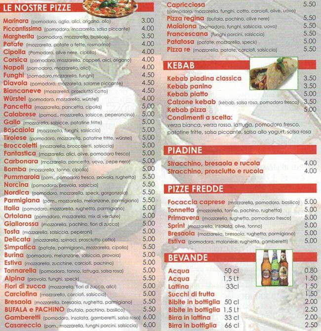 Menu di Bufala & Pachino Roma 