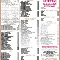 Oriental Gardens Menu Menu For Oriental Gardens Kingwood Houston