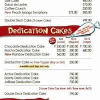 Red Ribbon Menu Menu For Red Ribbon Consolacion Cebu