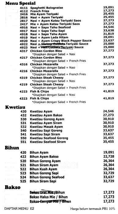 Solaria Menu, Menu untuk Solaria, Kalibata, Jakarta ...