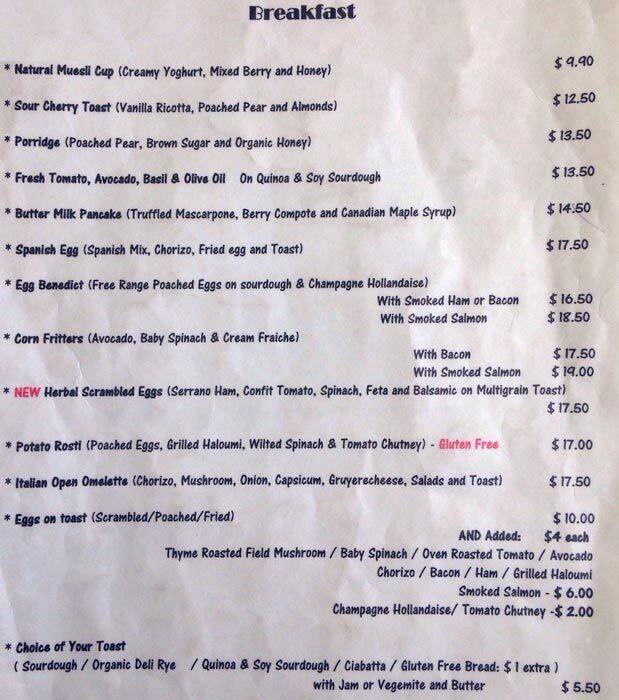 Cafe Jen Menu, Menu for Cafe Jen, Balmain, Sydney Urbanspoon/Zomato