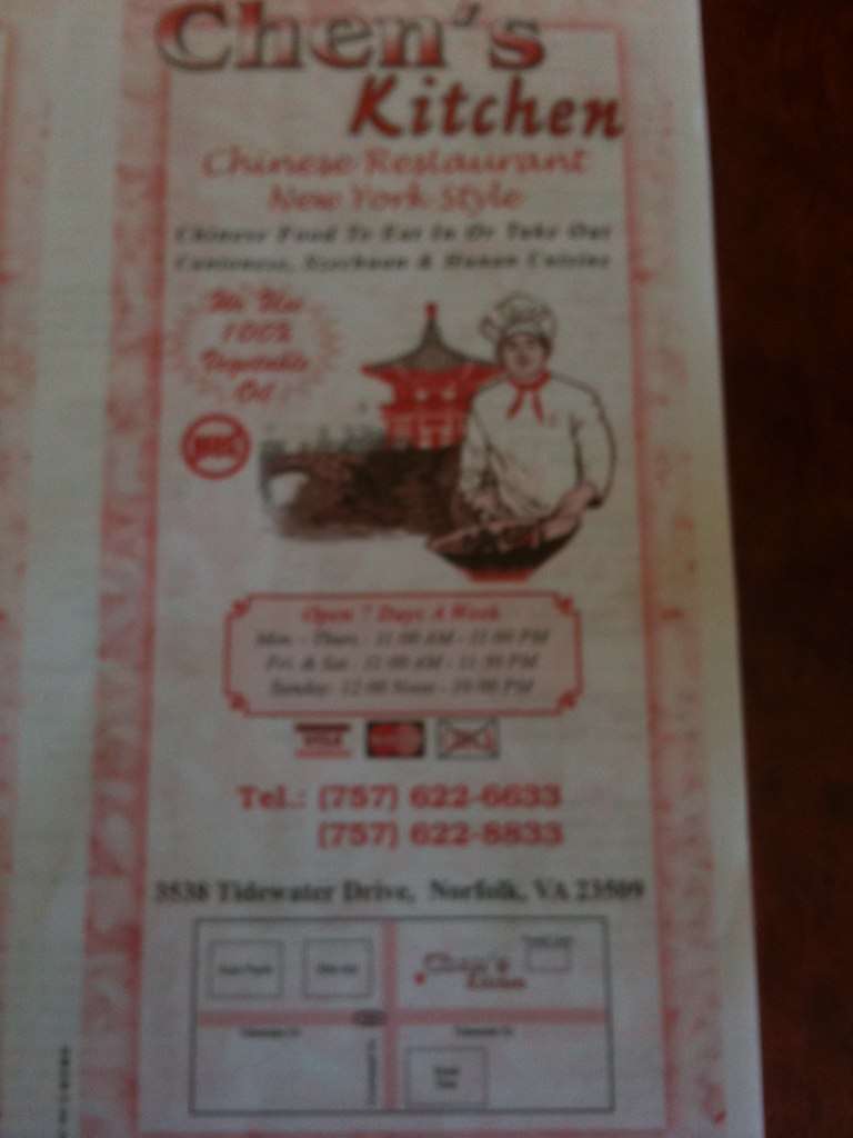 Chen S Kitchen Menu Menu For Chen S Kitchen Central Norfolk Hampton Roads