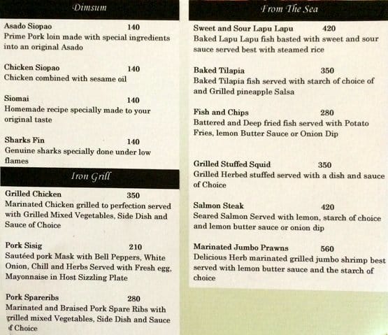 Menu At Glo Cafe And Lounge, Cebu City