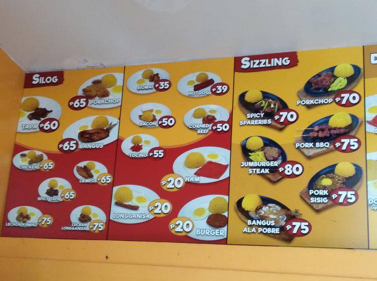 Bente Silog menu