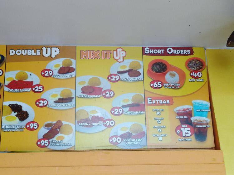 Bente Silog menu