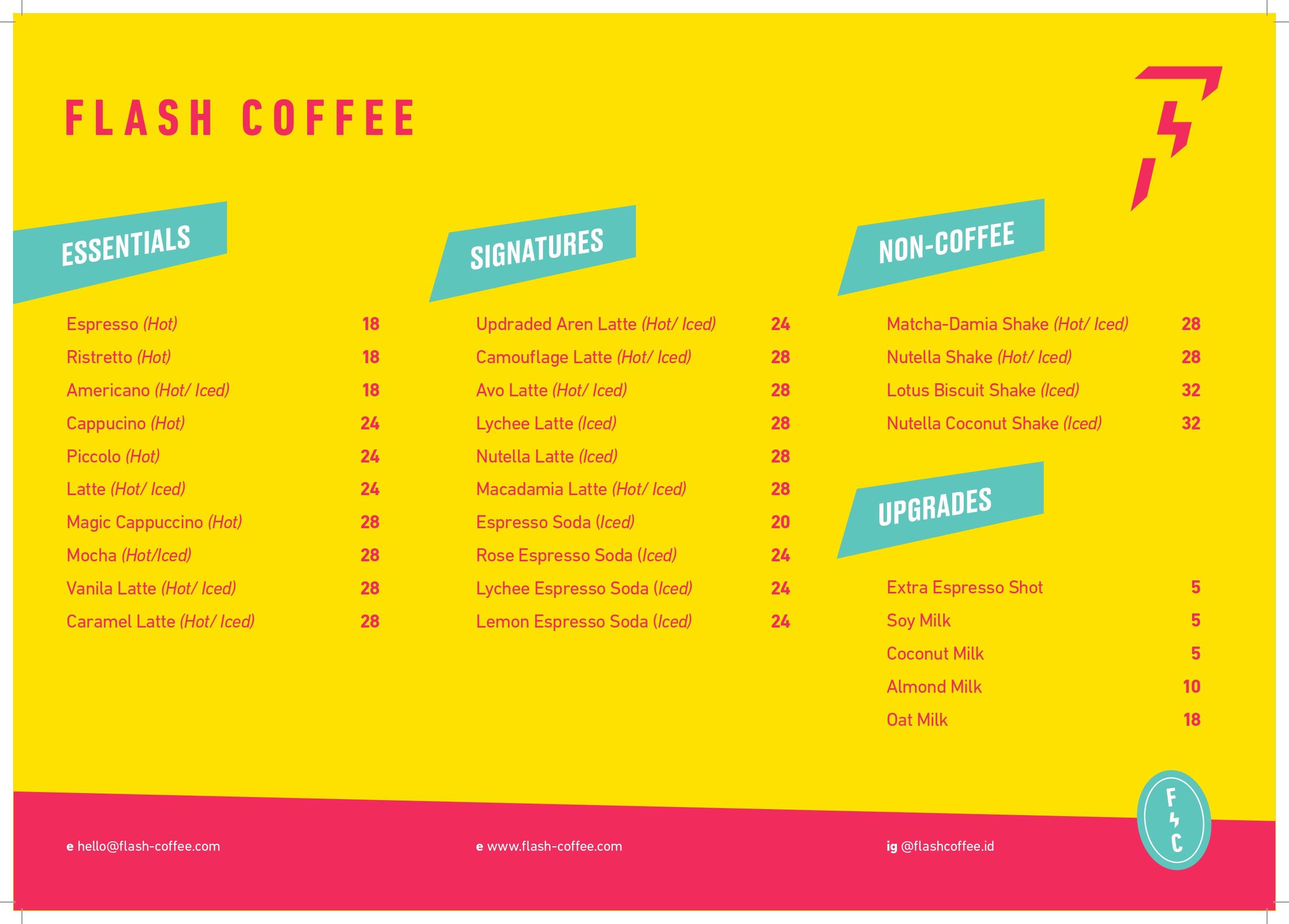 Flash Coffee Menu Menu For Flash Coffee SCBD Jakarta Zomato Indonesia