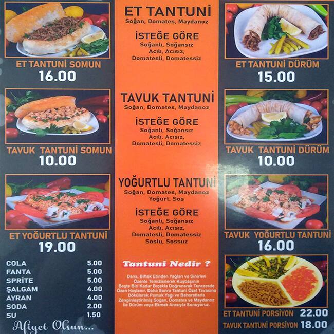 Menu At Suat Usta 33 Mersin Tantuni Istanbul Tel Sk No 1