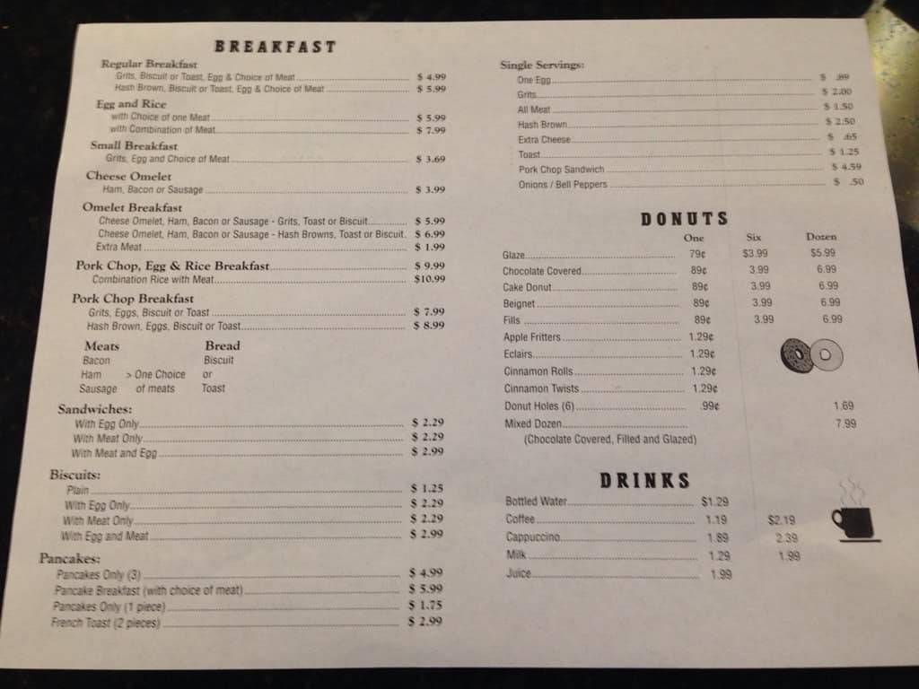 Carta de Mikey's Donut King