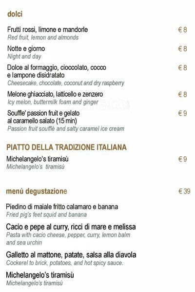 Menu di Michelangelo Bistrò & More 