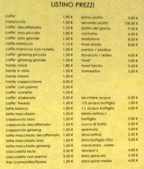 Menu di Phoppart 