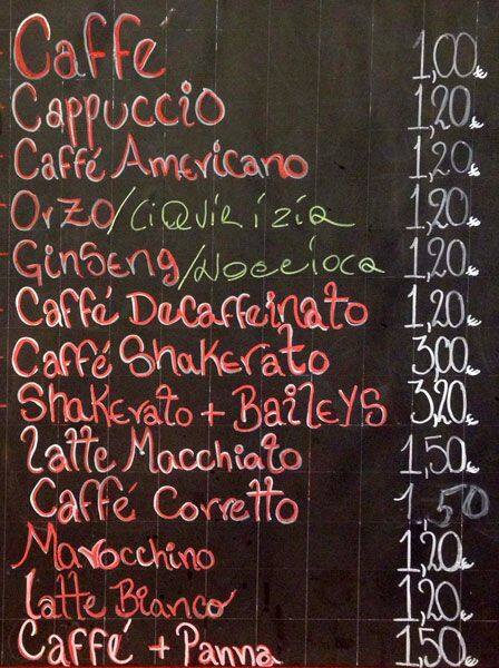 Menu di Conte D'Orsi 