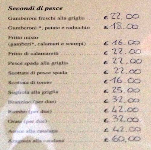 Menu di Osteria da Francesca 