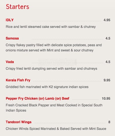 Menu at K2 Grill & Wine, Calgary, 37th Street Southwest T3E 3C9