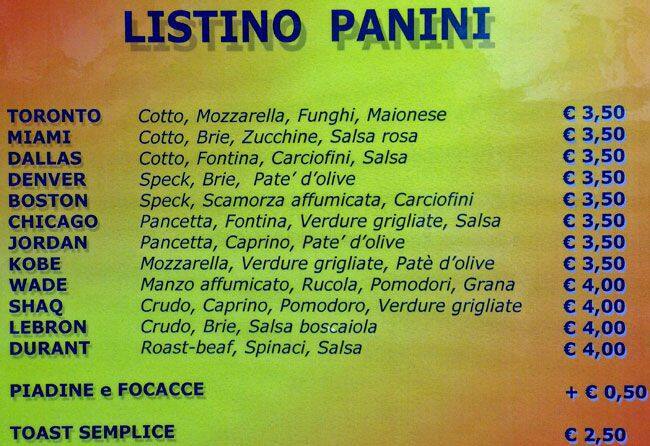 Menu di Caffè Food and Drink 