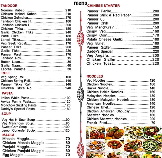 Daddy S Kitchen Menu Menu For Daddy S Kitchen Jaripatka Nagpur