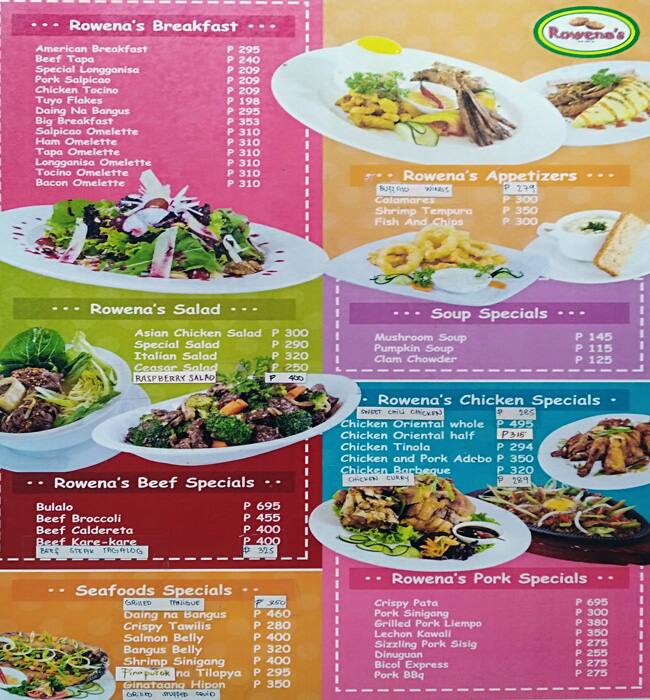 Rowena S Menu Menu For Rowena S Tagaytay City Tagaytay City Zomato My