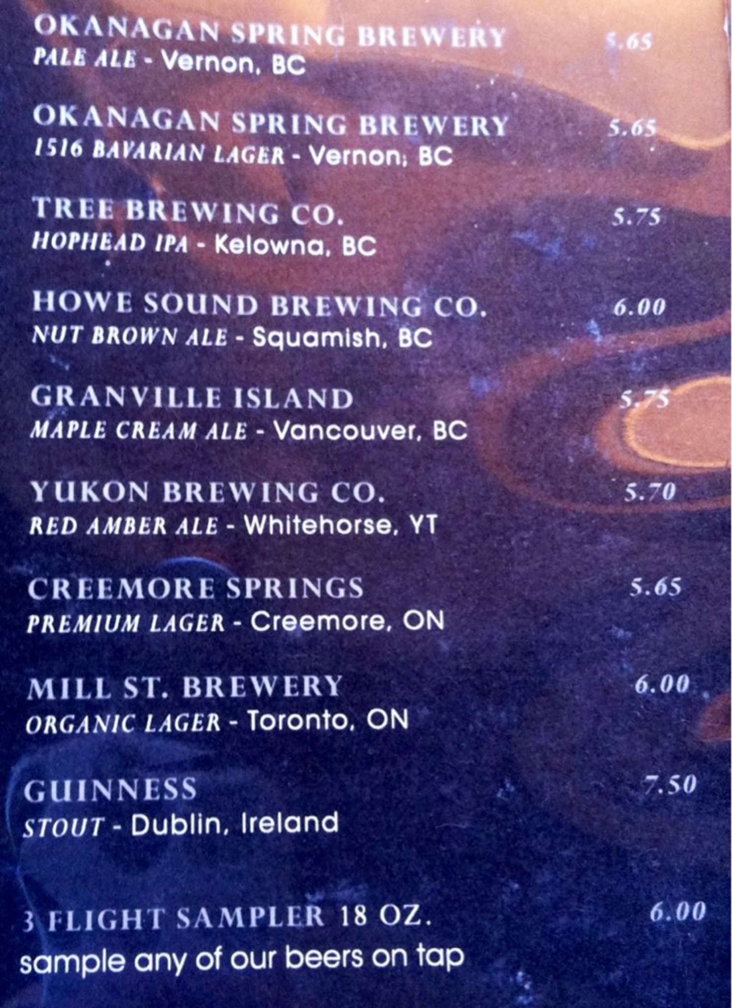 Fergus & Bix Restaurant and Beer Market Menu Urbanspoon/Zomato